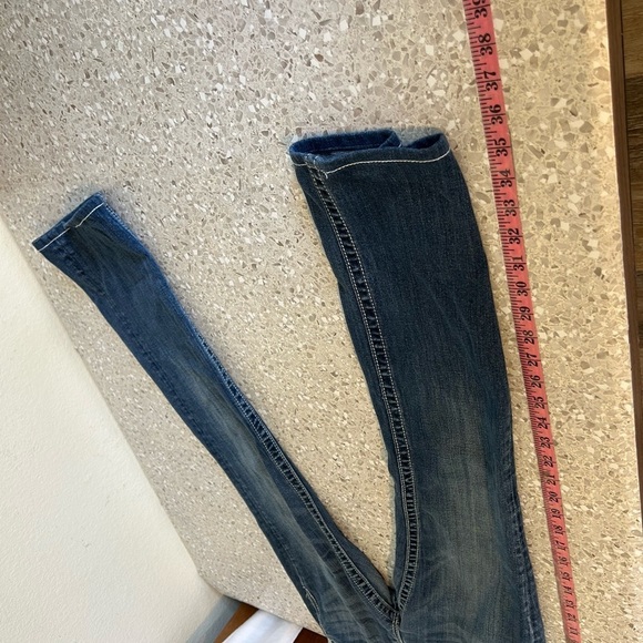 Miss Me Y2K BootCut Size 28 silver sequin bling - Picture 10 of 16